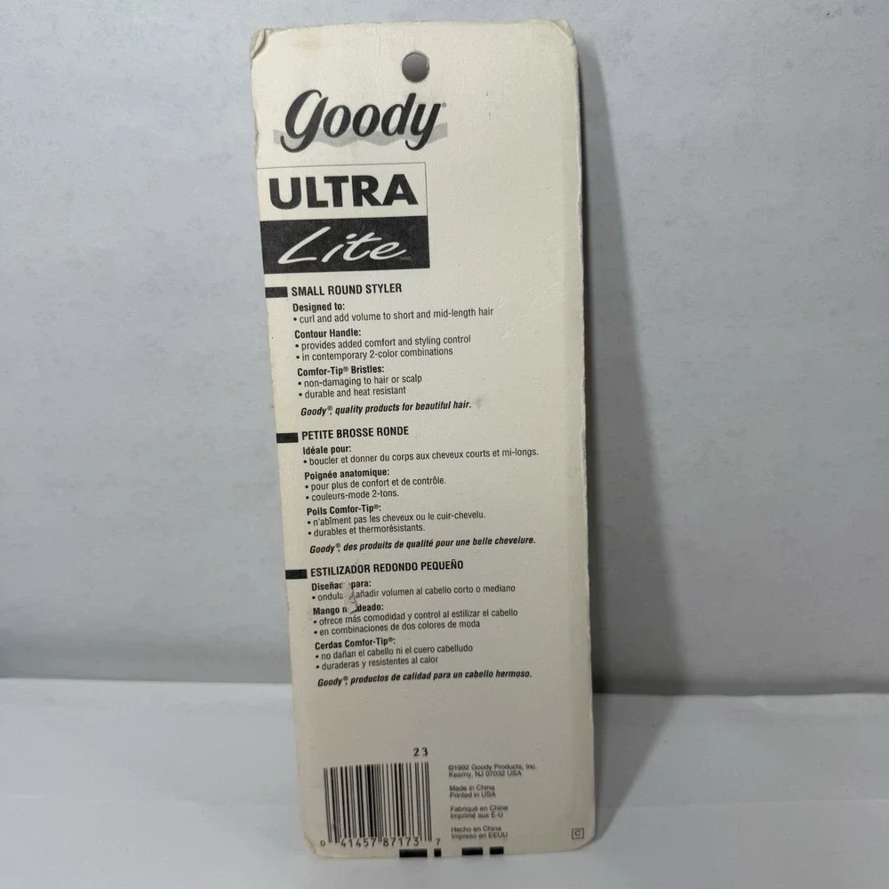 Vintage New Goody Ultra Lite Small Round Brush Styler 1992 #87173